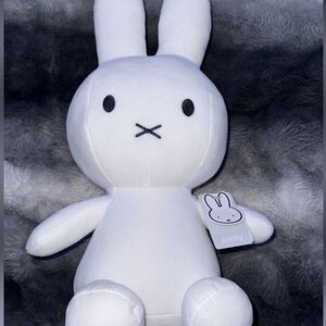 Miffy White and Black Plush Bunny